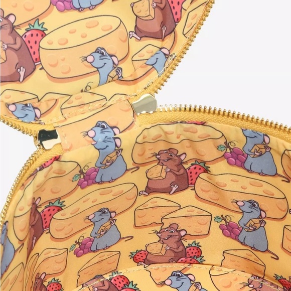 Loungefly Disney Ratatouille Remy Cheese Wheel Strawberry Scented Crossbody Bag - Picture 3 of 4